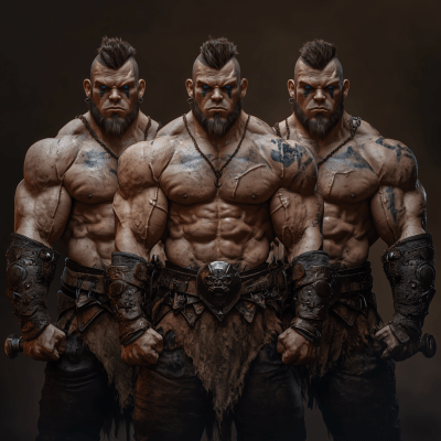 Identical Quadruplet Powerlifters