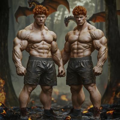 Identical Twin Powerlifters