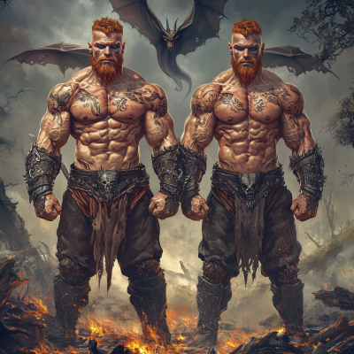 Identical Powerlifting Twins
