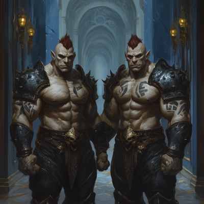 Identical Half-Orc Powerlifters