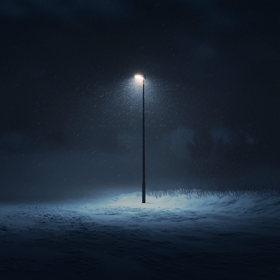 Cinematic Snowfall Night