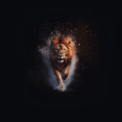 Abstract Lion Art