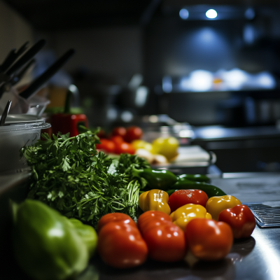 Fresh Vegetables in Kitchen