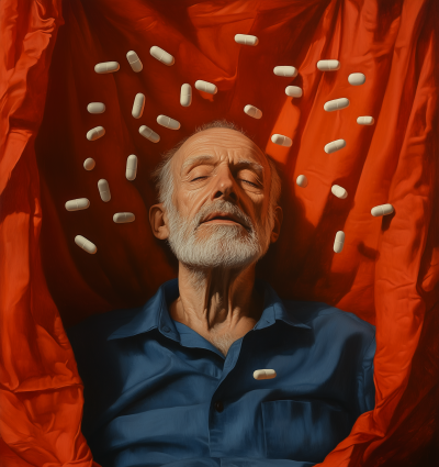 Old Man in Blue Shirt