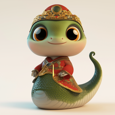 Kawaii Green Snake
