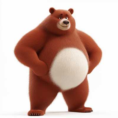 Confident Red Bear