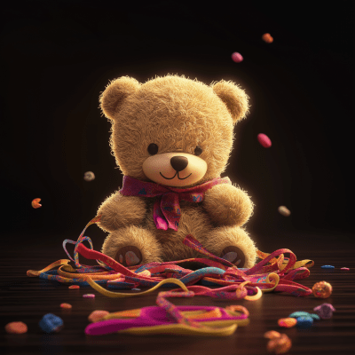 Colorful Teddy Bear Decor