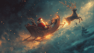Santa Claus in Sleigh