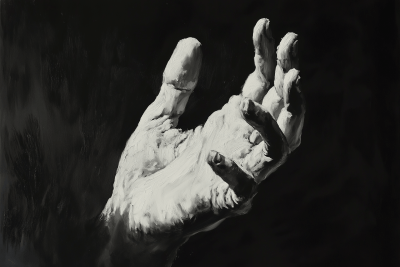 Calloused Hand in Grayscale