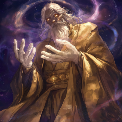 Sage Wizard Under Moonlight