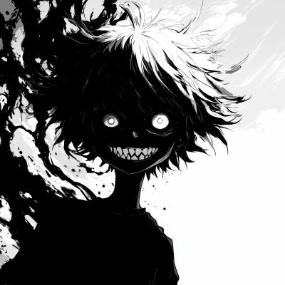 Abstract Horror Manga Character