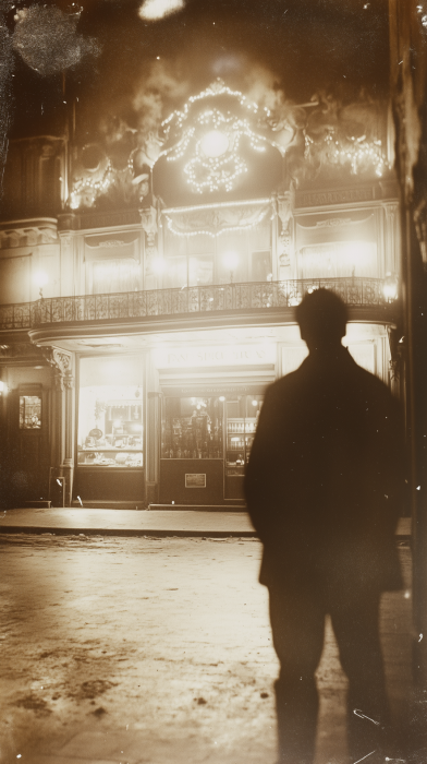 Sepia Photo of a Theater in France