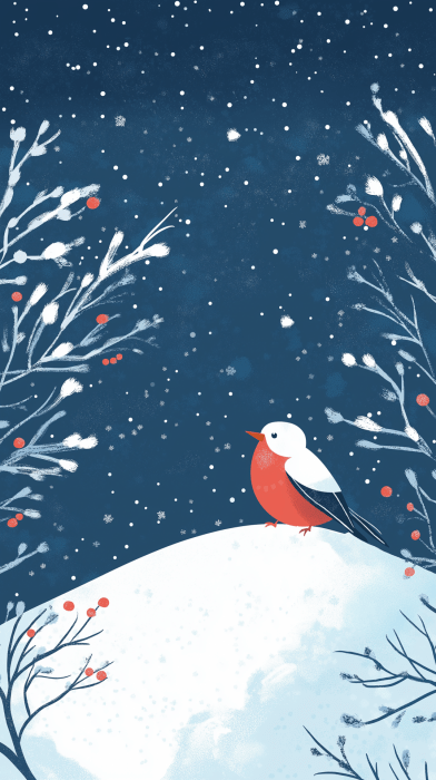 Christmas Card Snow Scene