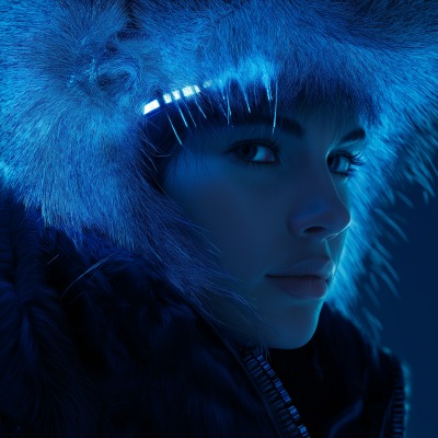 Futuristic Blue Fur