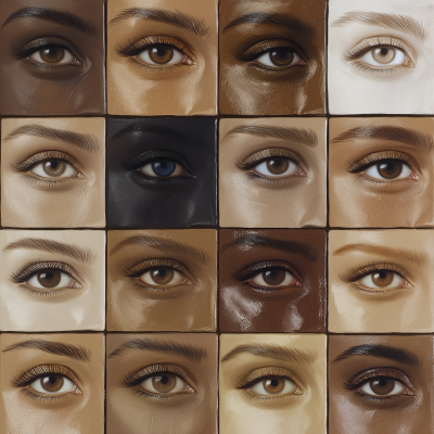 Diverse Skin Tone Palette