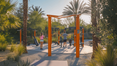Outdoor Gym in Xeriscape Park
