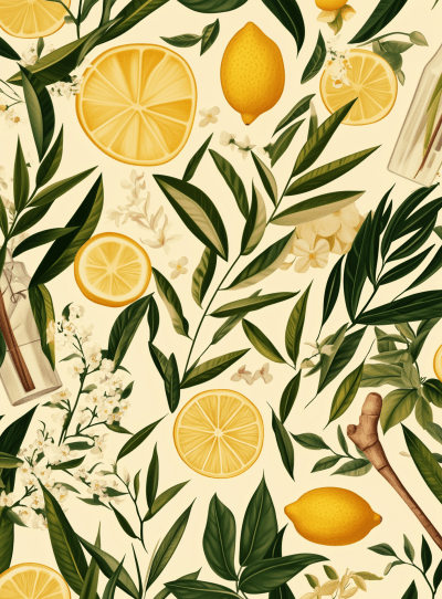 Organic Herbal Wallpaper