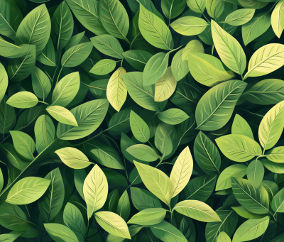 Matcha Green Leaves Wallpaper