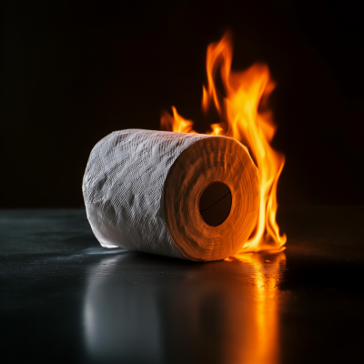 Burning Toilet Paper