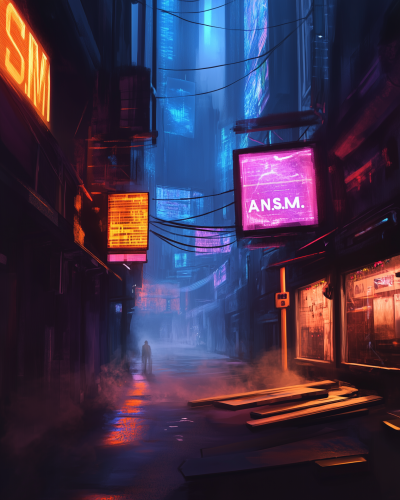 Cyberpunk Night Street