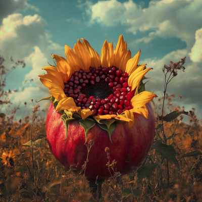 Surreal Sunflower Field