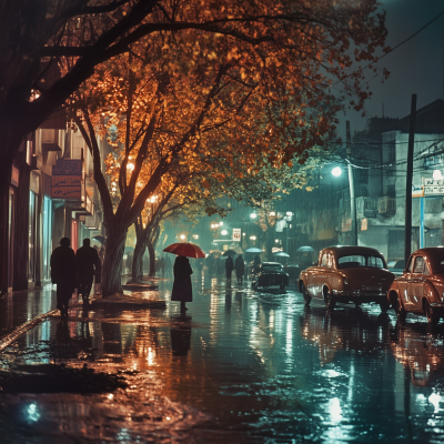 Rainy Night in Autumn