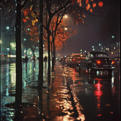 Rainy Night in Autumn