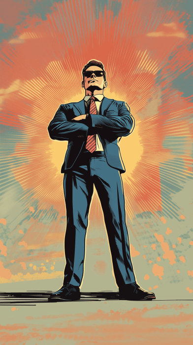 Empowered Man in Pop Art