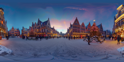 Belgium City Winter Projection