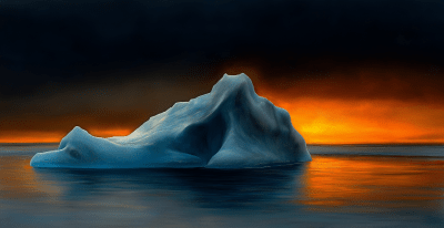 Icebergs at Sunrise