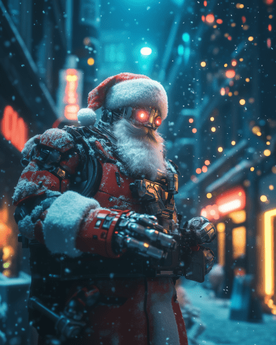 Cyberpunk Santa Claus