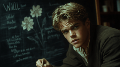 Will Hunting Drawing a Flower