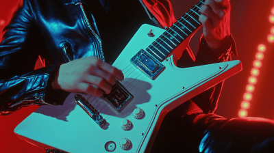 Retro 1950’s Electric Guitarist