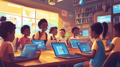 Modern Classroom Illustration