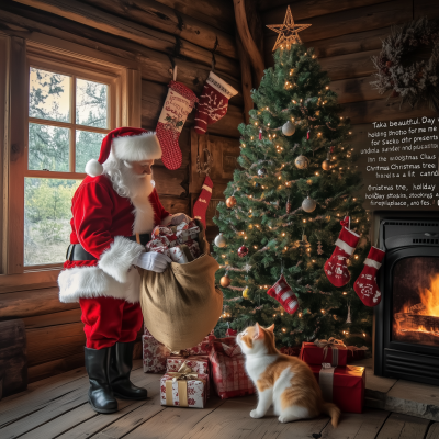 Santa Claus Celebrating Christmas