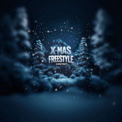 3D Christmas Title in Snow