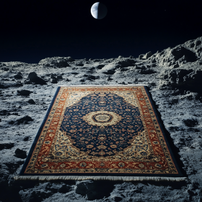 Luxury Persian Carpet on Moon