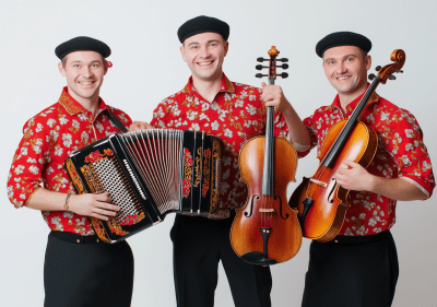 Russian Musicians in Folk Costumes