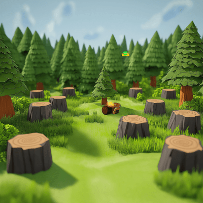 Serene Christmas Forest