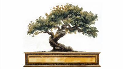 Saxaul Tree in Antique Frame