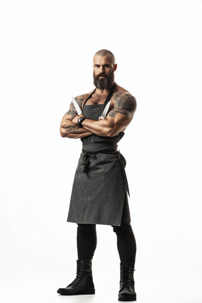 Muscular Chef with Knives