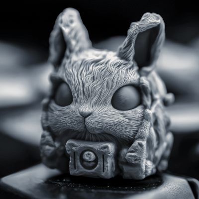 Ghost Rabbit Keycap