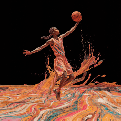 Basketball Player in Action