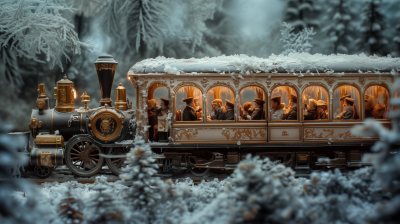 Passengers on a Frosty Train