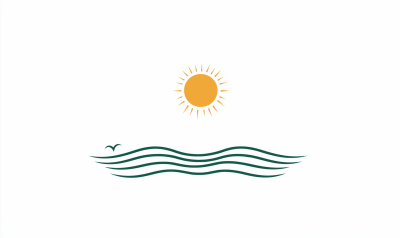 Minimalistic Sunset Waves