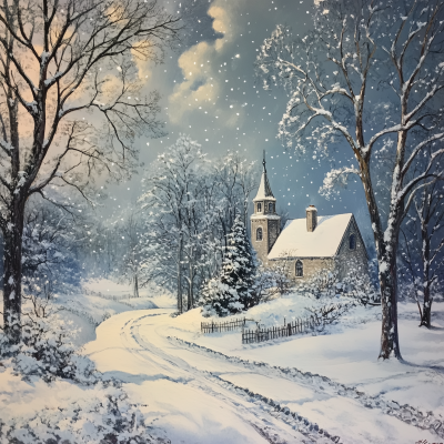 Vintage Winter Scene