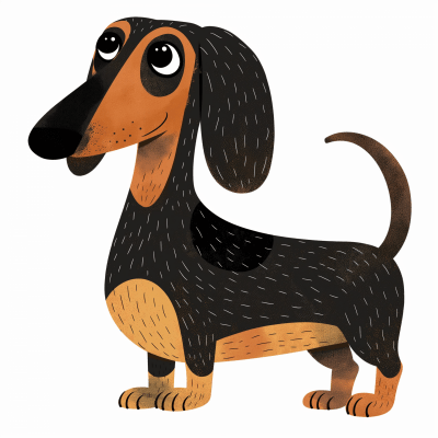 Cute Dachshund Illustration