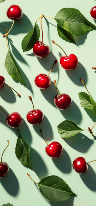 Cherries on Green