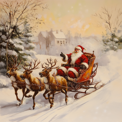Santa in Sleigh