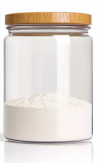 Flour in Glass Jar